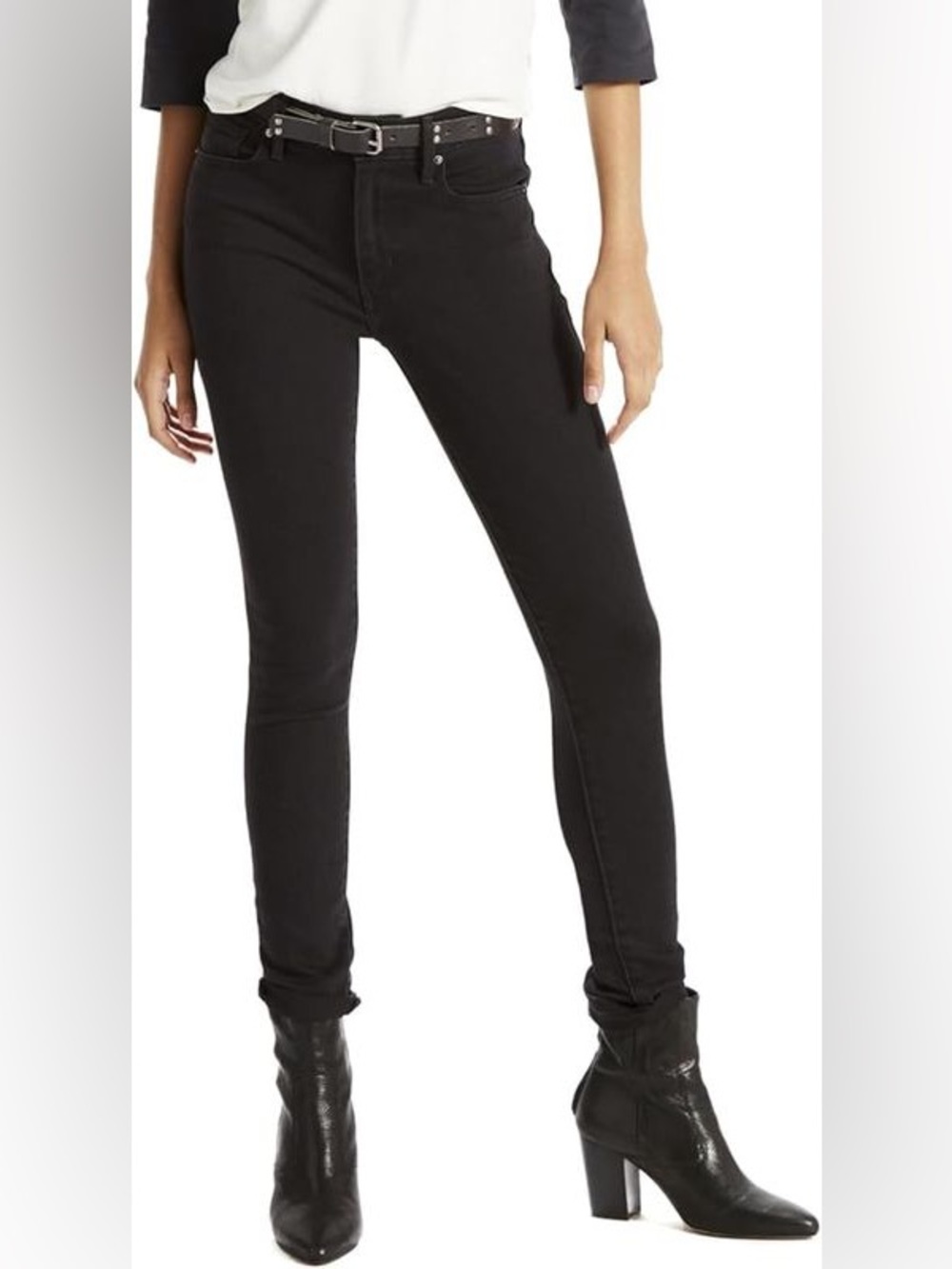AG Adriano Goldschmied T21 High-Rise Skinny Jeans Black Size 28